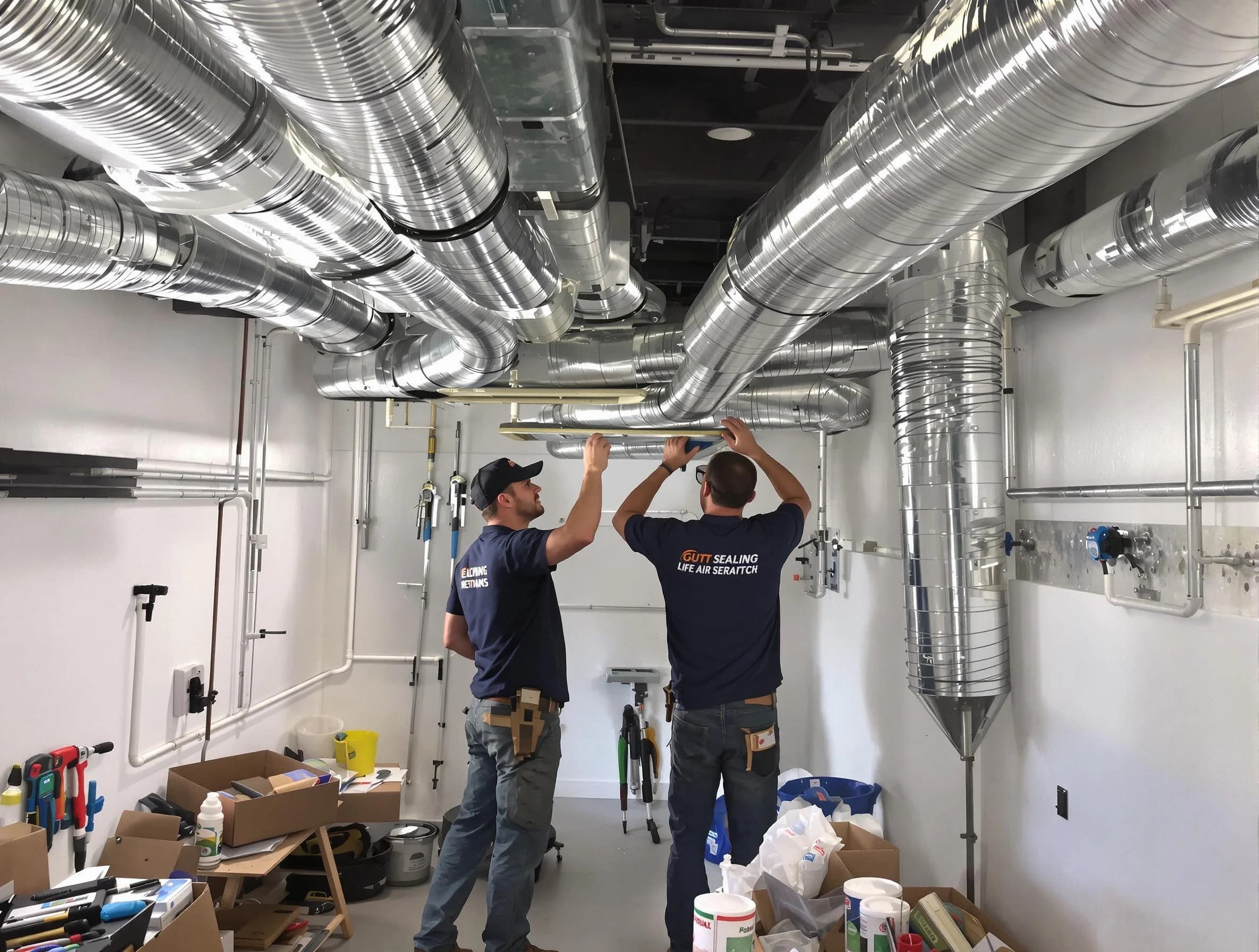 Jasper Air Duct Cleaning technician applying professional duct sealing solutions in Jasper