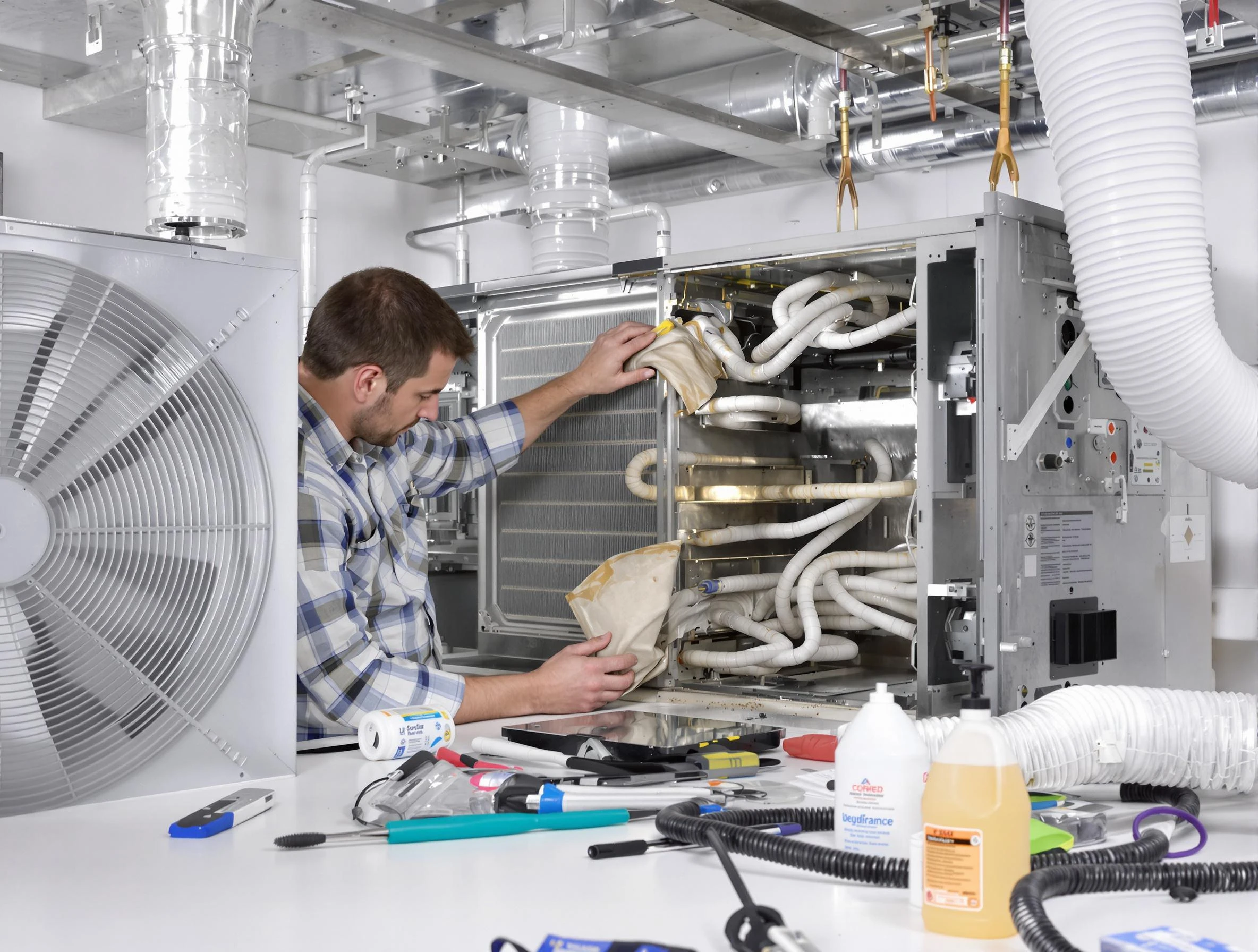 Jasper Air Duct Cleaning specialist performing precision AC coil cleaning in Jasper