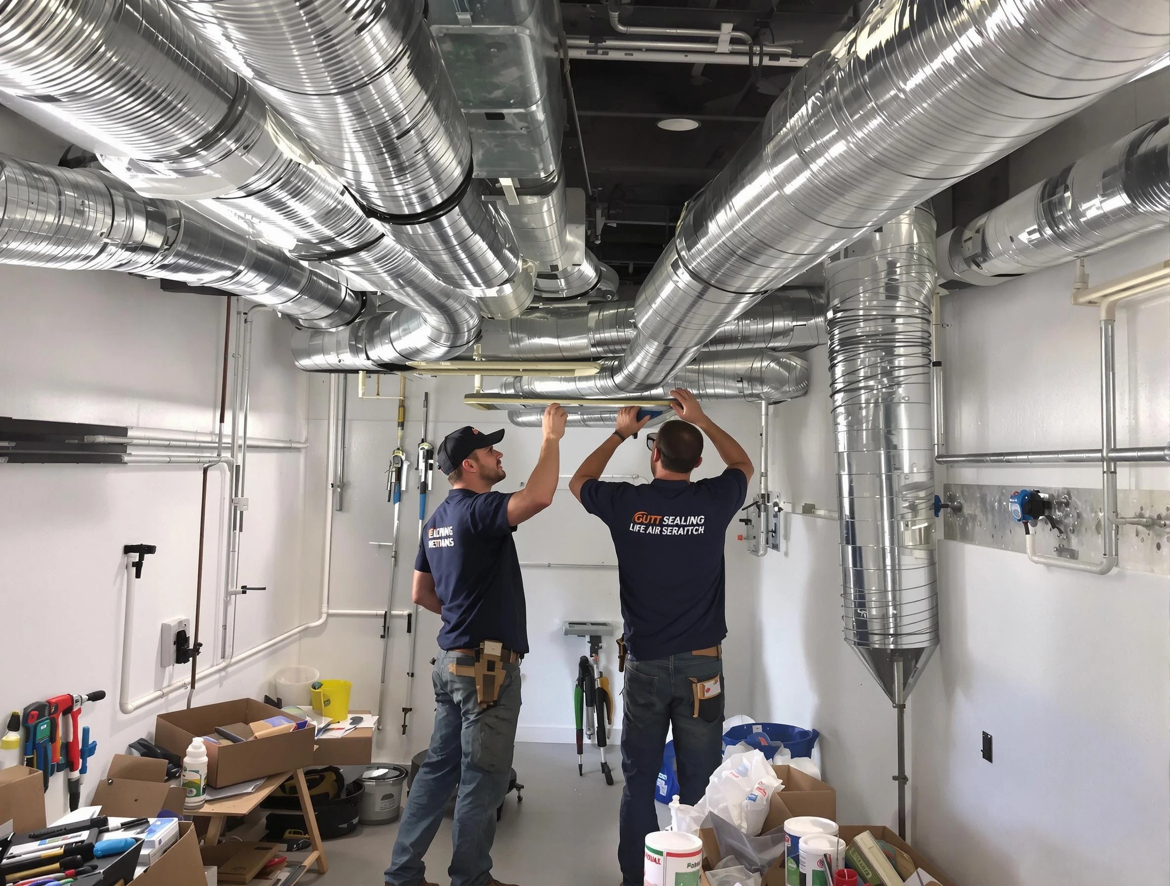 Jasper Air Duct Cleaning technician applying professional duct sealing solutions in Jasper